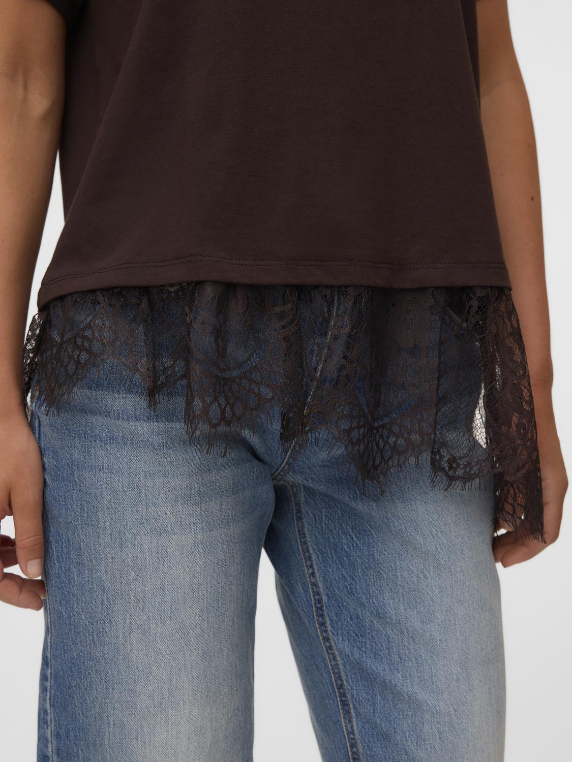 VMBRIT T-shirt - Chocolate Torte - VERO MODA & VILA Bergvik